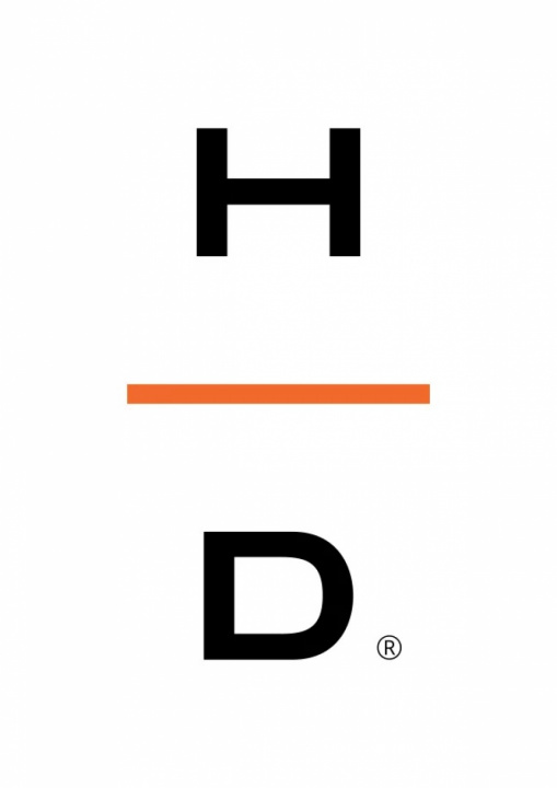 Het nieuwe HD Shield and Strip logo